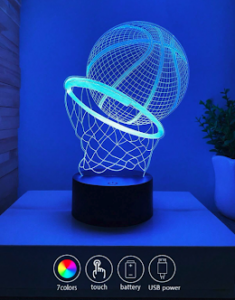 Multicolor Basketball Night Light