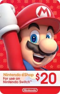 $20 Nintendo eShop Gift Card