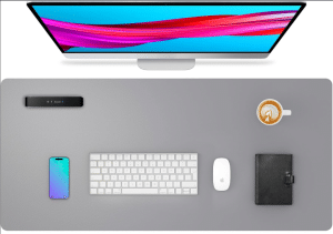 Large Waterproof Mouse Pad, Light Gray